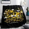 1PC Wu-Tang Clan Print Flannel Blanket, High quality All Seasons, Home Decor, Warmth and Comfort, Perfect for Christmas Gifts