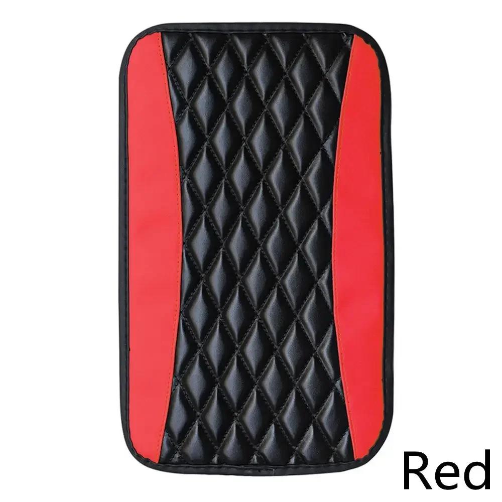 Universal Car Armrest Box Cover-PU Leather Non-Slip Pad, Anti-Scratch&Breathable, Comfort Cushion for Driving Fits Most Vehicles