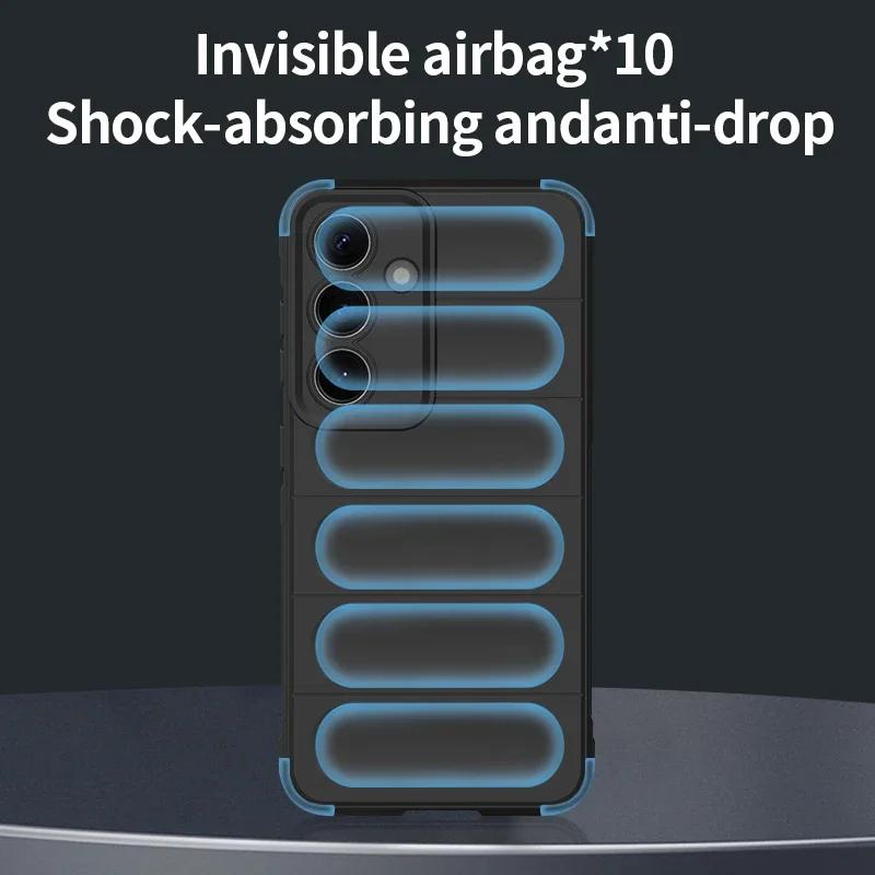 Simple Soft Skin Anti Drop Shock Absorber Phone Case for Samsung Galaxy S25 S24 S23 S22 Ultra Plus FE A55 A35 A16 A06 Note 20 U