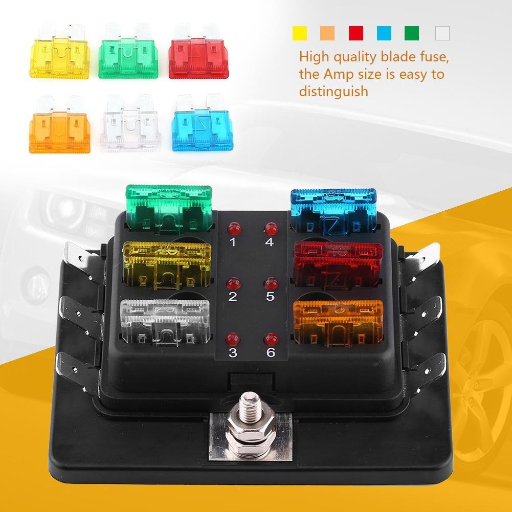 LED beleuchtete Kfz Sicherungshalter Box für 8 fach Sicherungsblock mit