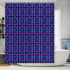 Rideau de douche kaléidoscope motif géométrique bleu rose moderne Tapis de bain décoratif pour salle de bain Décoration de maison