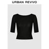 UR 2025 Autumn Backless Tie Slim Fit Short T-Shirt for Women