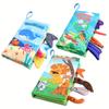 Soft Fabric Animal Tail Book for Early Learning Sensory Development with Sea Creatures Patterns for Babies Toddlers Infants Educational Toy
