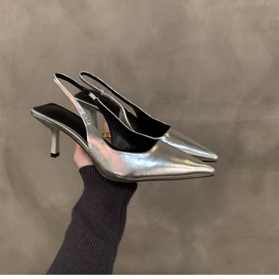 Fashion Fashion Slingback High Heels Pumps Women 2024 Summer New Fashion Pointed Toe Sexy Shoes for Women Footwear
