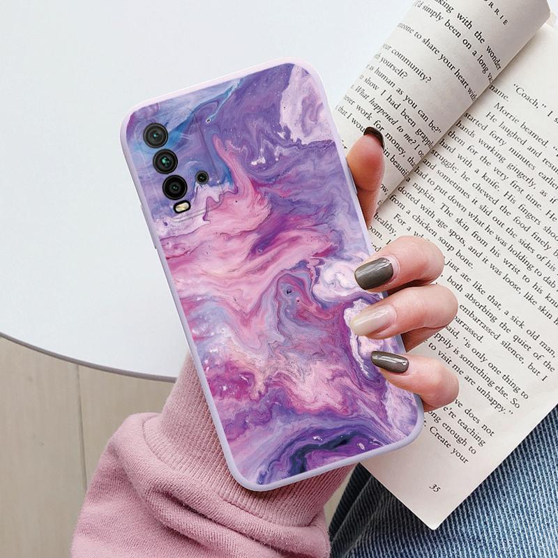 Housse Marbre Mode Pour Redmi 9T Coques Protectrices Souples Silicone Coque Pare-chocs Fundas Pour Xiaomi Redmi 9T Redmi9T 9 T Coque Mignonne