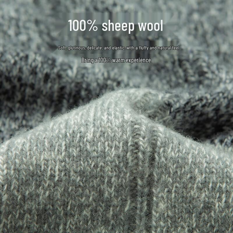 Men's 100% Merino Wool Stand-Up Collar Sweater