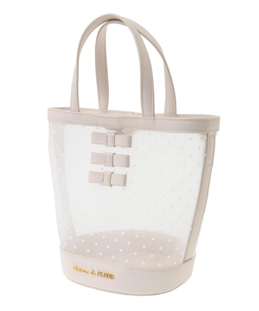 Maison de Fleur Damen Netz-Tüll-Handtasche, Schwarz