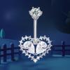 Einfache Herz Bauchnabelringe Glänzender Zirkon Nabelpiercing Hantel Für Frauen Bauchnabelring Strand Körperschmuck Geschenke