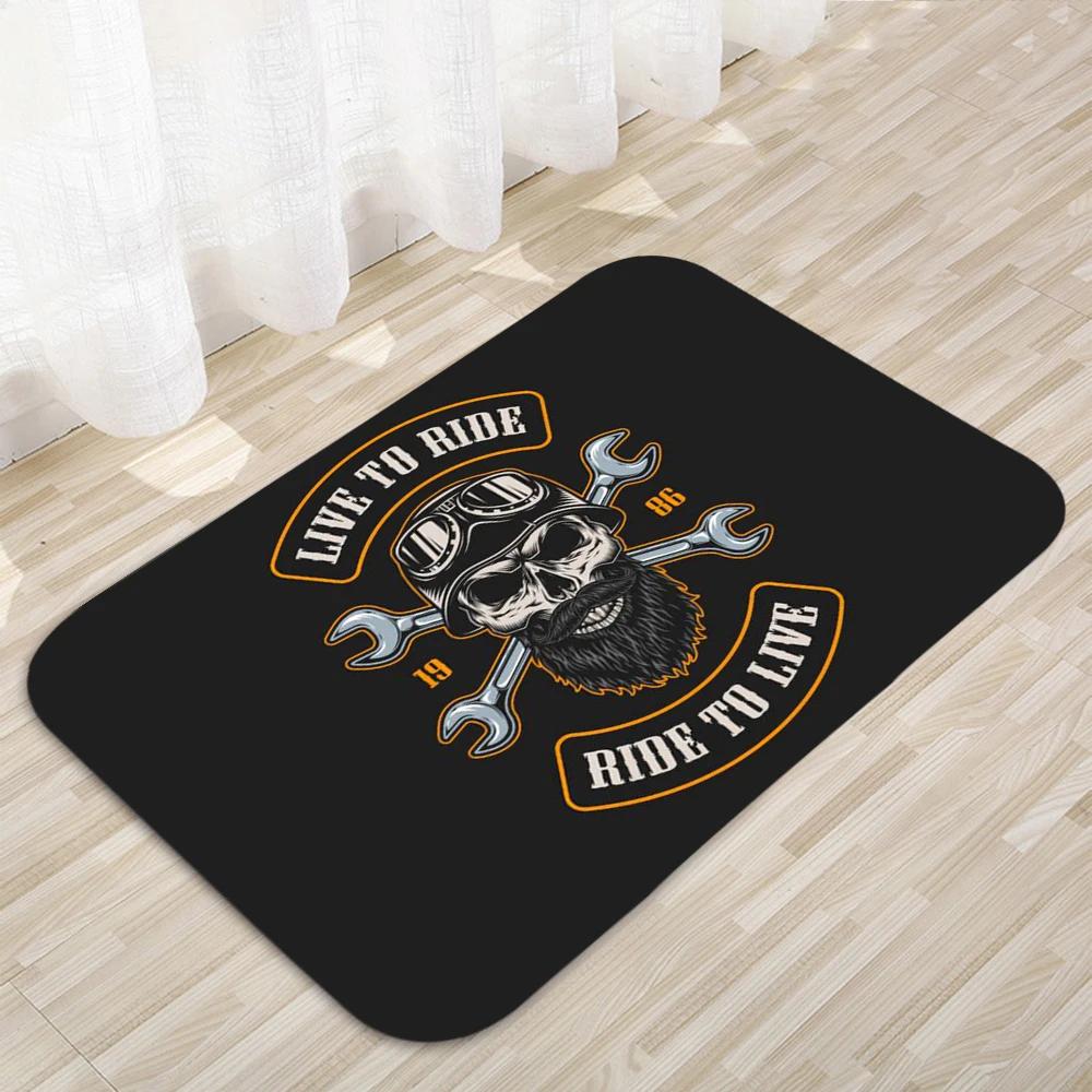 

Motorcycle Addict Biker Chopper Bobber Motard Motorrad Floor Mats Home Carpet Door Mats Modern Home Decor Carpets 152 40x60cm