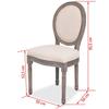 VidaXL 6x Chaise de Salle à Manger Lin Chaises de Cuisine Chaises à Manger 274620
