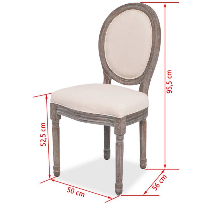 VidaXL 6x Chaise de Salle à Manger Lin Chaises de Cuisine Chaises à Manger 274620