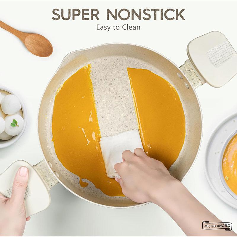 6 Quart Soup Pot Multipurpose Pasta Pot with Strainer Lid & Twist and Lock Handles Nonstick Stock Pot Spaghetti Cooking Pot