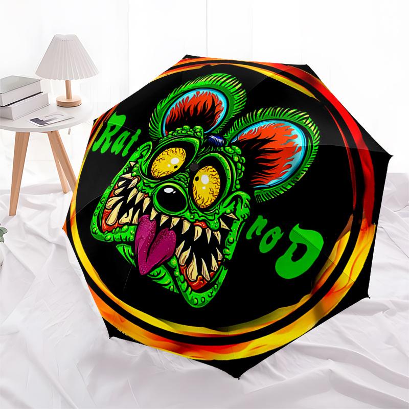 Rat Rod: The Ultimate Rat Car Culture Sticker!Umbrella, Portable 3-Fold Compact Umbrella for Men & Women Gift