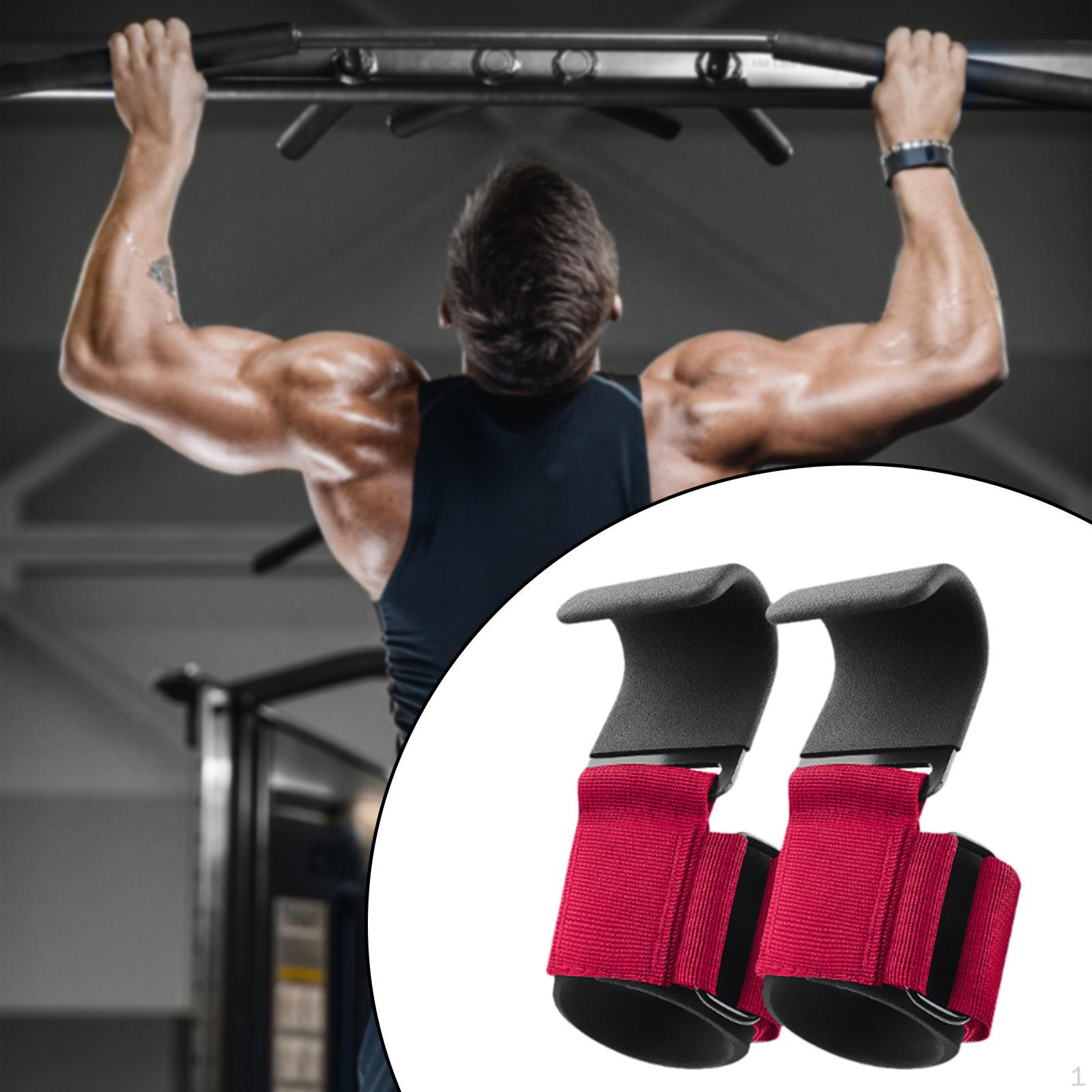 

2 шт. Крючки для поднятия тяжестей, ремни для спортзала, практичная портативная поддержка запястья для тренировок