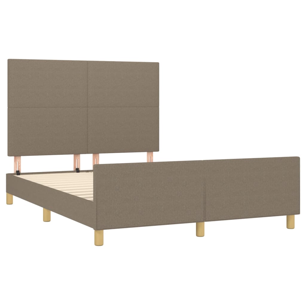 Vidaxl Rama Łóżka Bez Materaca, Taupe, 140X200 Cm, Obita Tkaniną