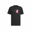 X Strawberry Bear Collaboration Cartoon Print T-Shirt Men's Black