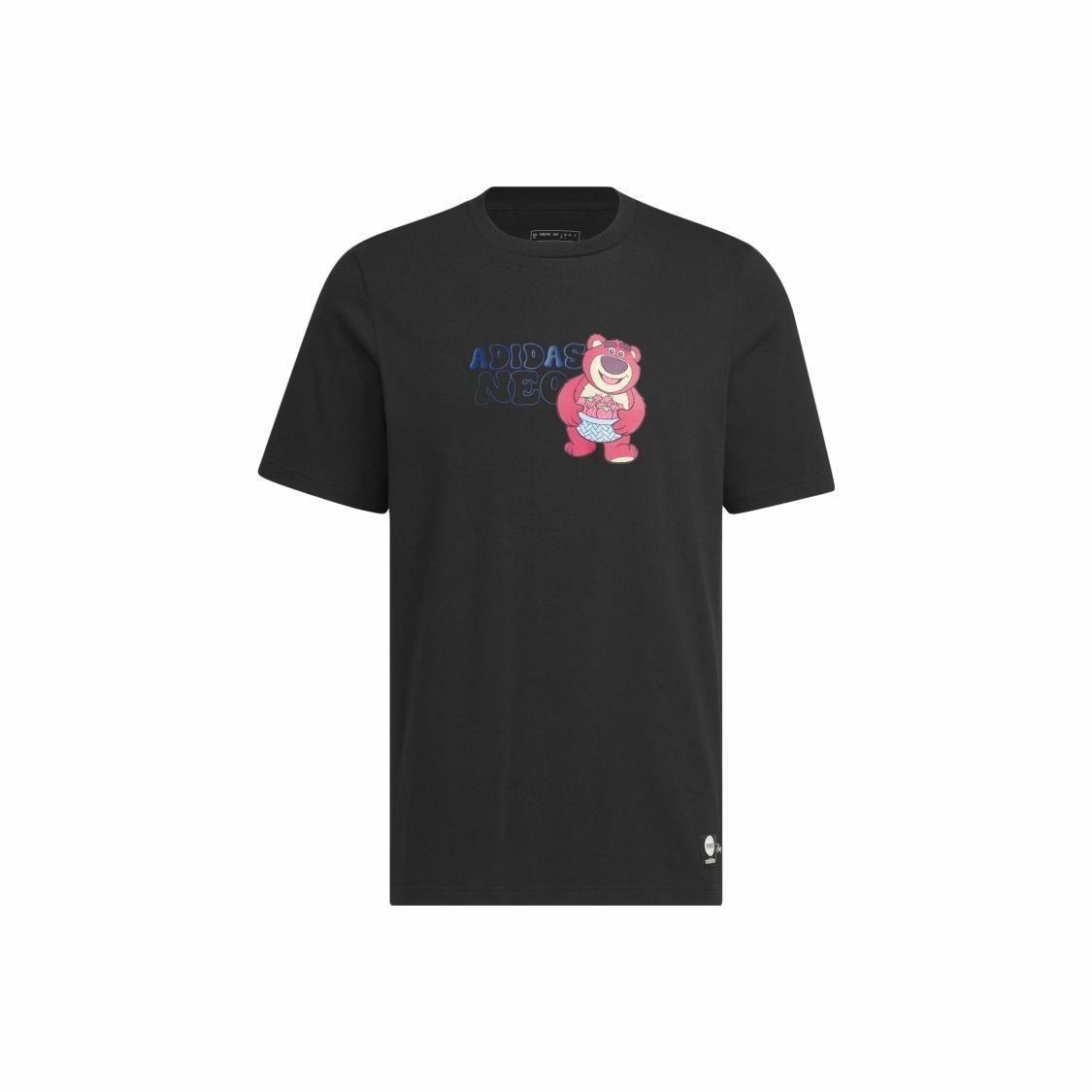 adidas x Strawberry Bear Collaboration Cartoon Print T-Shirt Men s Black M