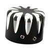 Motorcycle Front Axle Nut Covers Caps Aluminum Black/Chrome For Harley Dyna Softail Road King 2002-
