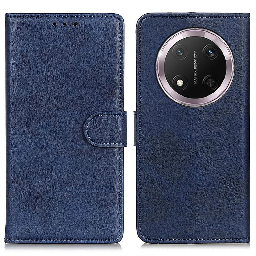 

Для Honor Magic7 Lite 5G/X9c 5G/X60 Pro 5G Чехол-подставка-кошелек Кожа с текстурой коровьей кожи Чехол для телефона Blue