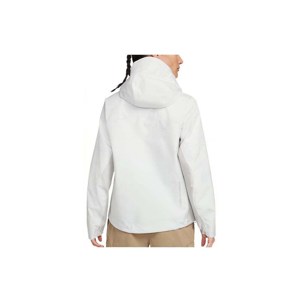 Nike Solid Color Zip-Up Hooded Jacket Women Jackets White DB8150-121