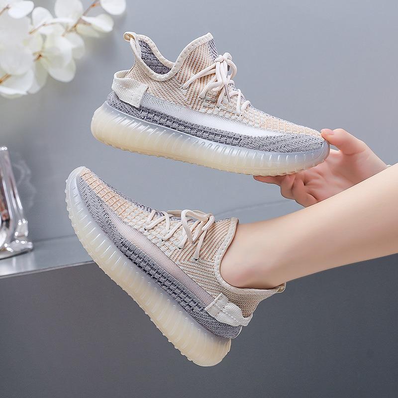 Women's New Fly-woven Shoes, Jelly Shoes, Breathable and Comfortable Student Casual Sports Shoes, Running Shoes