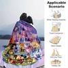 1pc, Mickey and Friends (1) Home Decor Flannel Blanket Perfect Gift for Bedroom, Living Room, Travel, Camping, Car