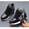 Frühling Herbst Mode Turnschuhe Frauen Wildleder Leder Schuhe Höhe Zunehmende Flache Plattform Frühling Herbst Schuhe Frau High top Sneakers