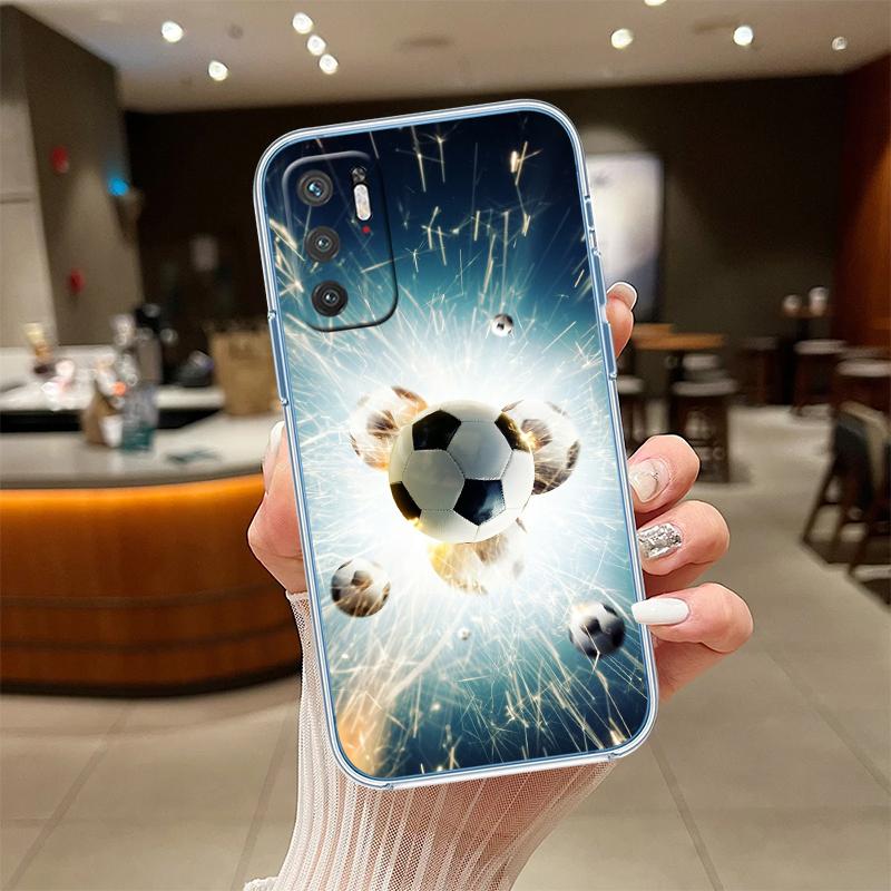 

RE30 Football Soccer Transparent Phone Case for Samsung Galaxy A04 A04S A14 A23 A34 A54 M23 M33 M52 M53 Galaxy A23
