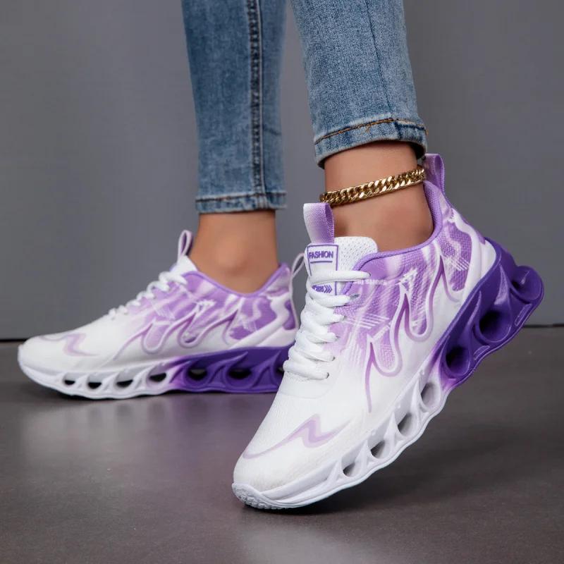 Running Shoes Men Women Lightweight Mesh Breathable Unisex Comfortable Flat Soft Tennis Shoes Summer Lace-up Sneakers Man