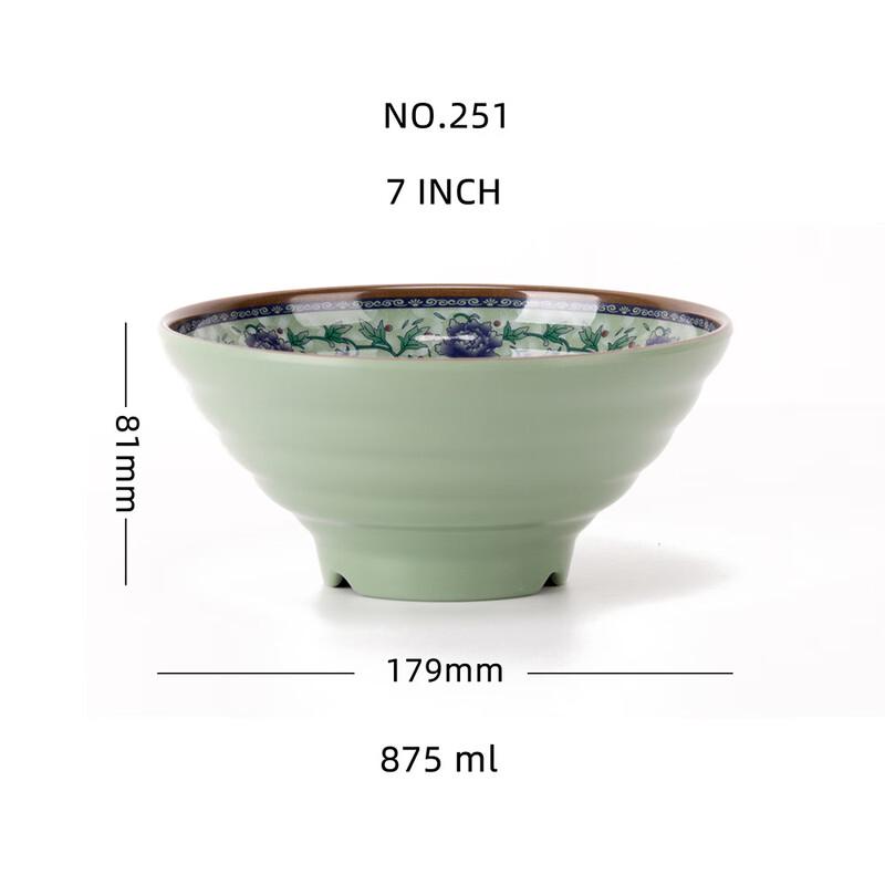 ZISIZ Melamin Blau und Weiß Nudelsuppenschüssel Set