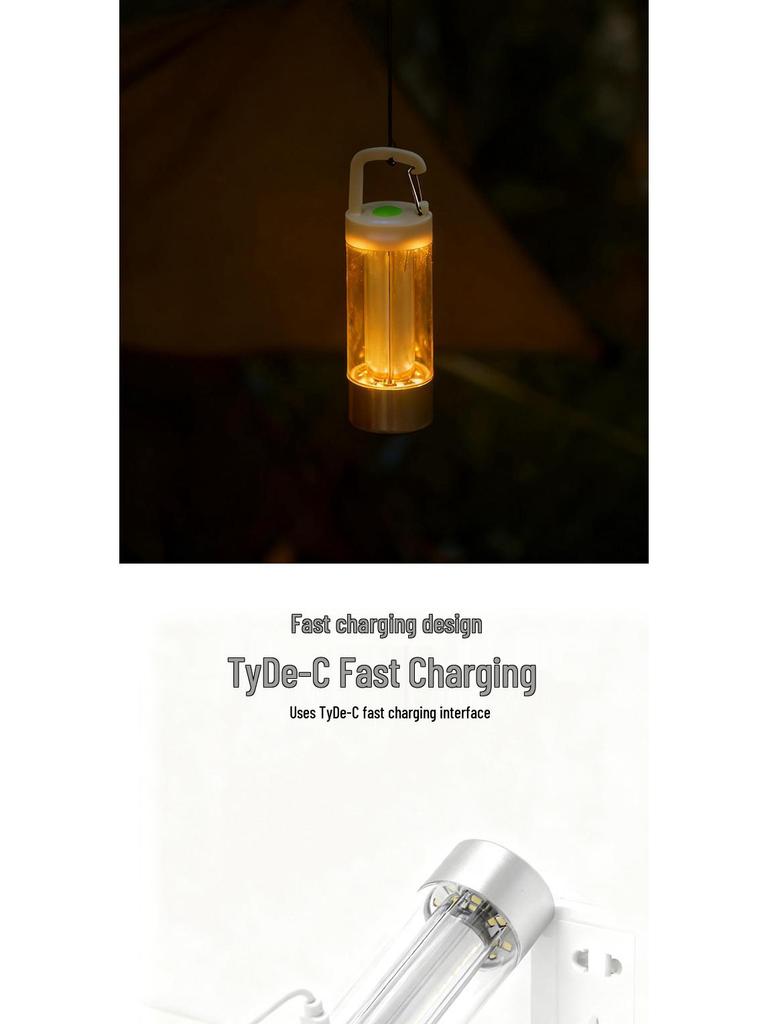 Multi-Function USB Rechargeable Camping Lantern and Tent Light with Long Battery Life