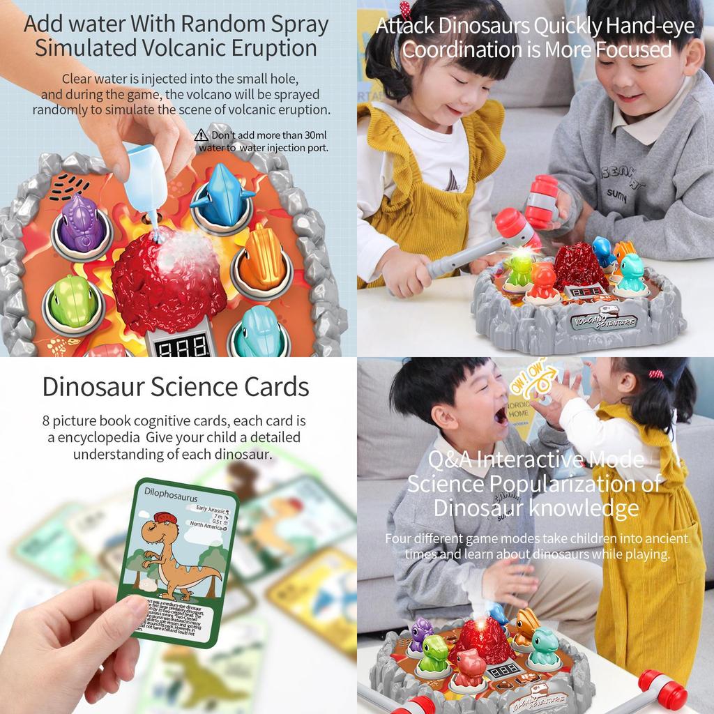 Childrens Electric Volcano Model With Spray Light For Educational Dinosaur Play Scene