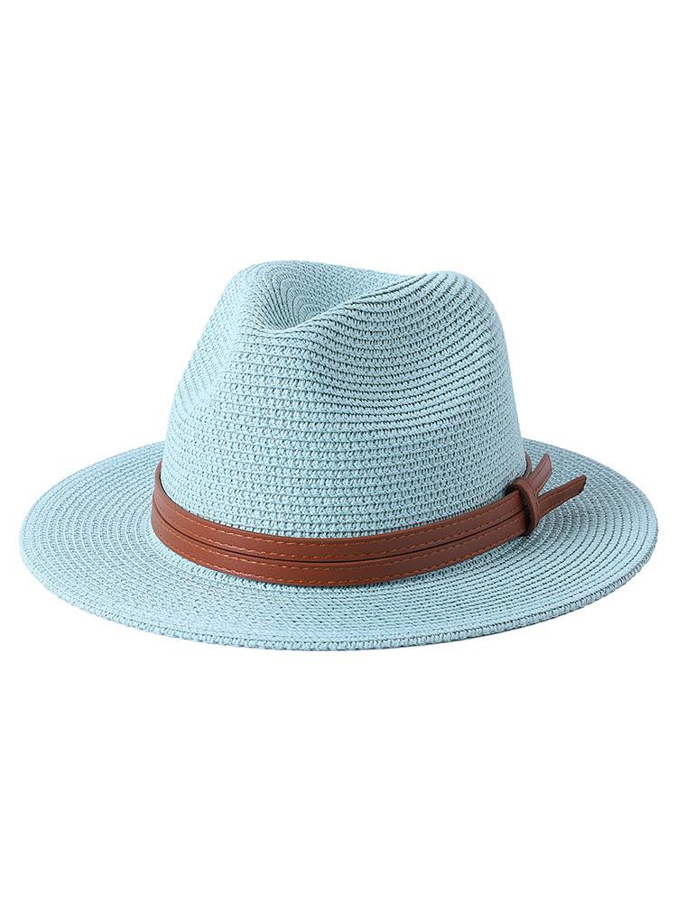56-58-59-60CM Neuer natürlicher Panama-Strohhut mit weicher Form, Sommerhut für Damen/Herren, breite Krempe, Strand-Sonnenkappe, UV-Schutz, Fedora-Hut