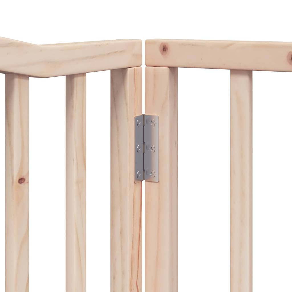 4 Piece Foldable Dog Gate 320 cm Poplar Wood