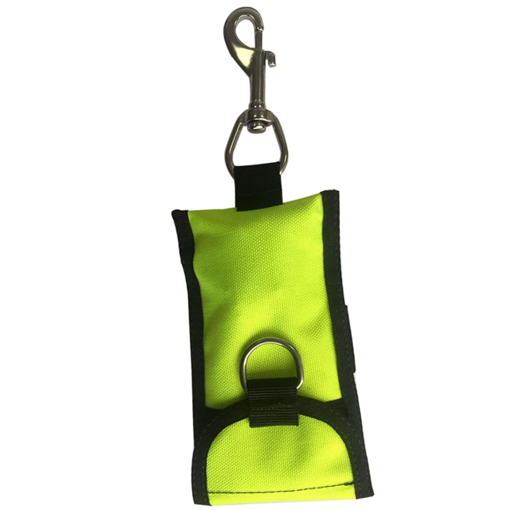 Scuba Diving Single Drift Hook Webbing Clip & Storage Bag
