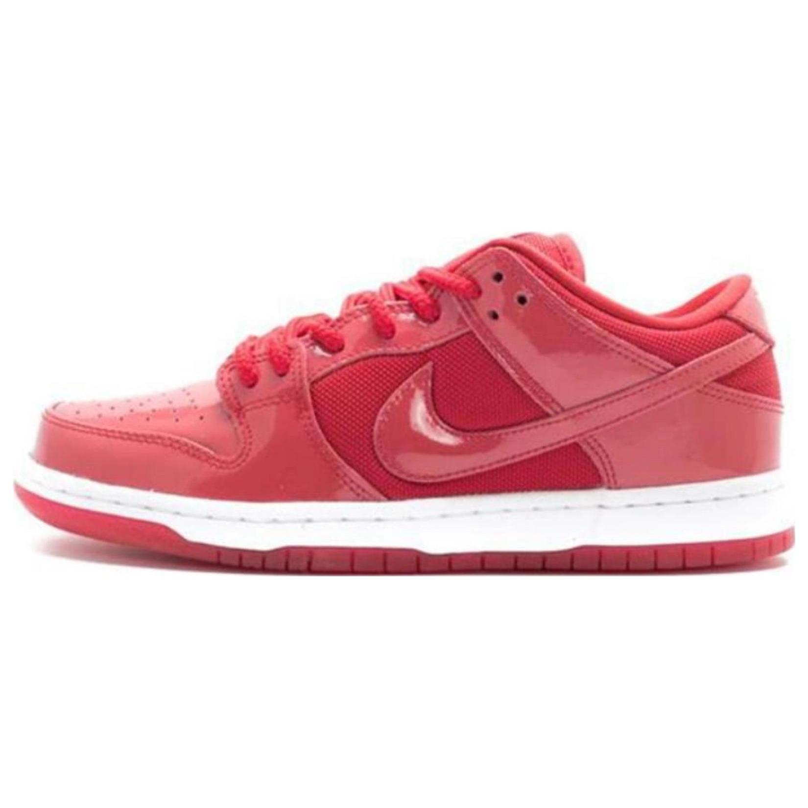 

Кроссовки Nike SB Dunk Low Красная лакированная кожа(304292-616) 44