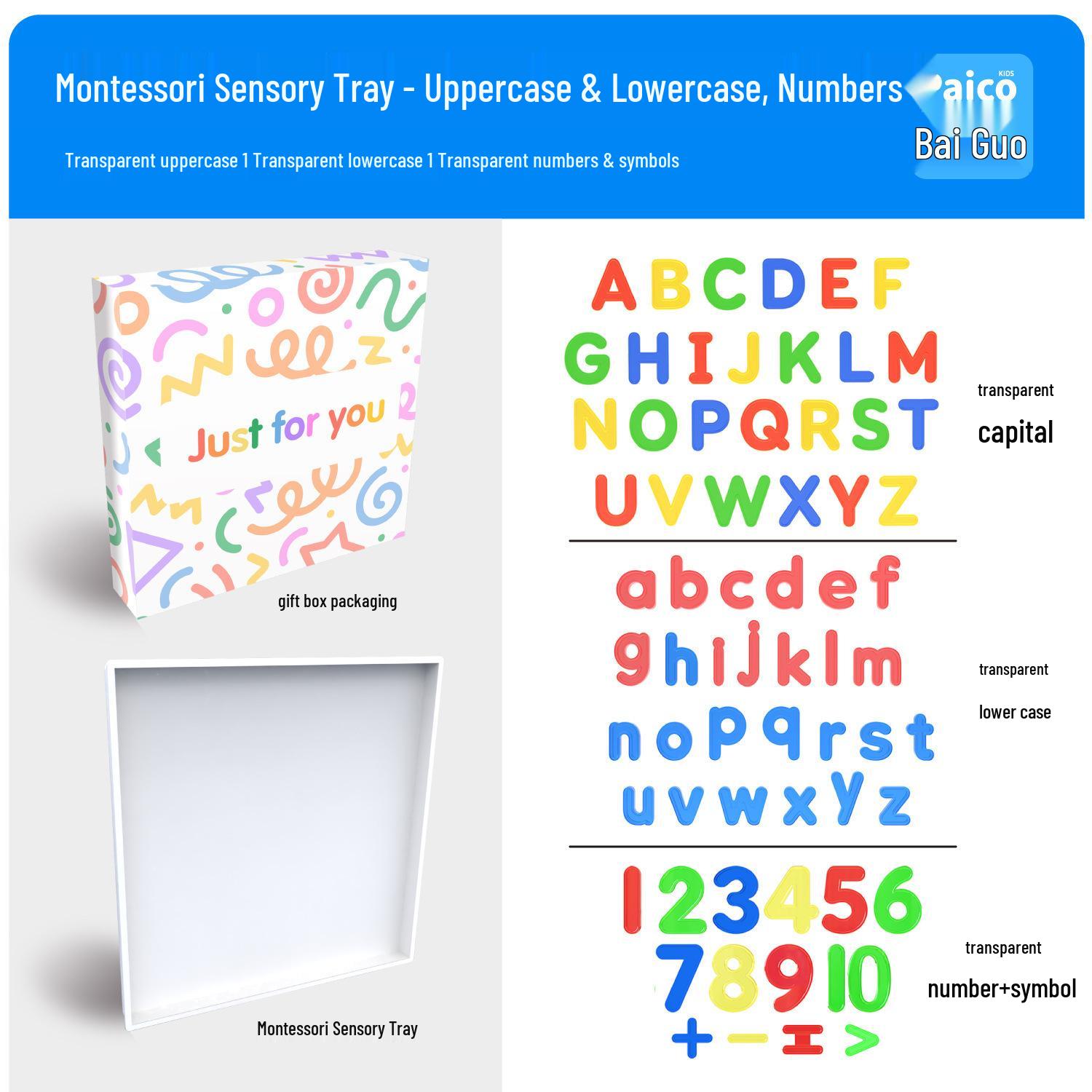 Montessori Sensory Light Board Toy - Plastic Teaching Aid & Sand Tray for Kindergarten Graduation