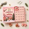 Colecție Festivă de Accesorii pentru Păr Calendar Advent cu Clipsuri de Crăciun 24 de Zile, Cutie Numărătoare Inversă pentru Fete cu Surprize Zilnice Agrafe de Păr 24 de Agrafe Drăguțe de Păr, Sărbători