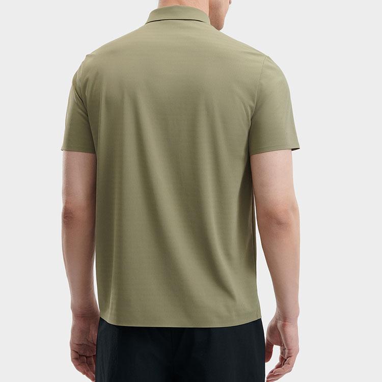 FILA Solid Color Casual Simple Pullover Polo Shirt Men tops Gray-Brown F11M422124F-GY