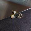 Temperament Asymmetric Zircon Earrings Love Earrings Designer Earrings Girl Earrings