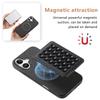 For iPhone 16 Plus Case Carbon Fiber Texture Leather Back Cover with Magnetic Detachable Suction Cup