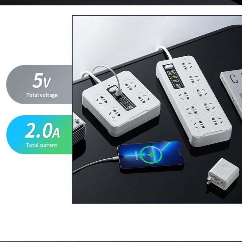 Universal Power Strip Socket Eu Us Au Plug With Usb Type-C Pd Surge Protector Power Cord Extension Sockets
