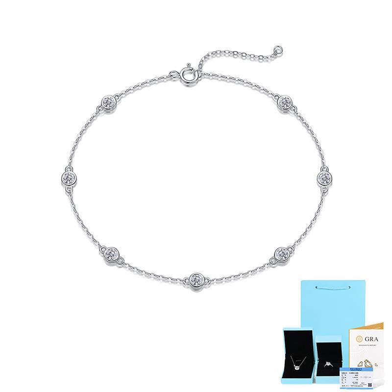 Bracelet S925 Silver Smart Bubble Bracelet With Moissanite Hand Jewelry