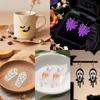Halloween Crafting Moulds Silicone Pumpkin Specter Earring Jewelry Tool Unique Pendant Earrings Mold Silicone Texture