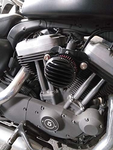AQIMY Air Cleaner Kit for Harley CNC Aluminum Air Filter Compatible with 1991-2016 Sportster 883 1200 2009-2016 Iron 883