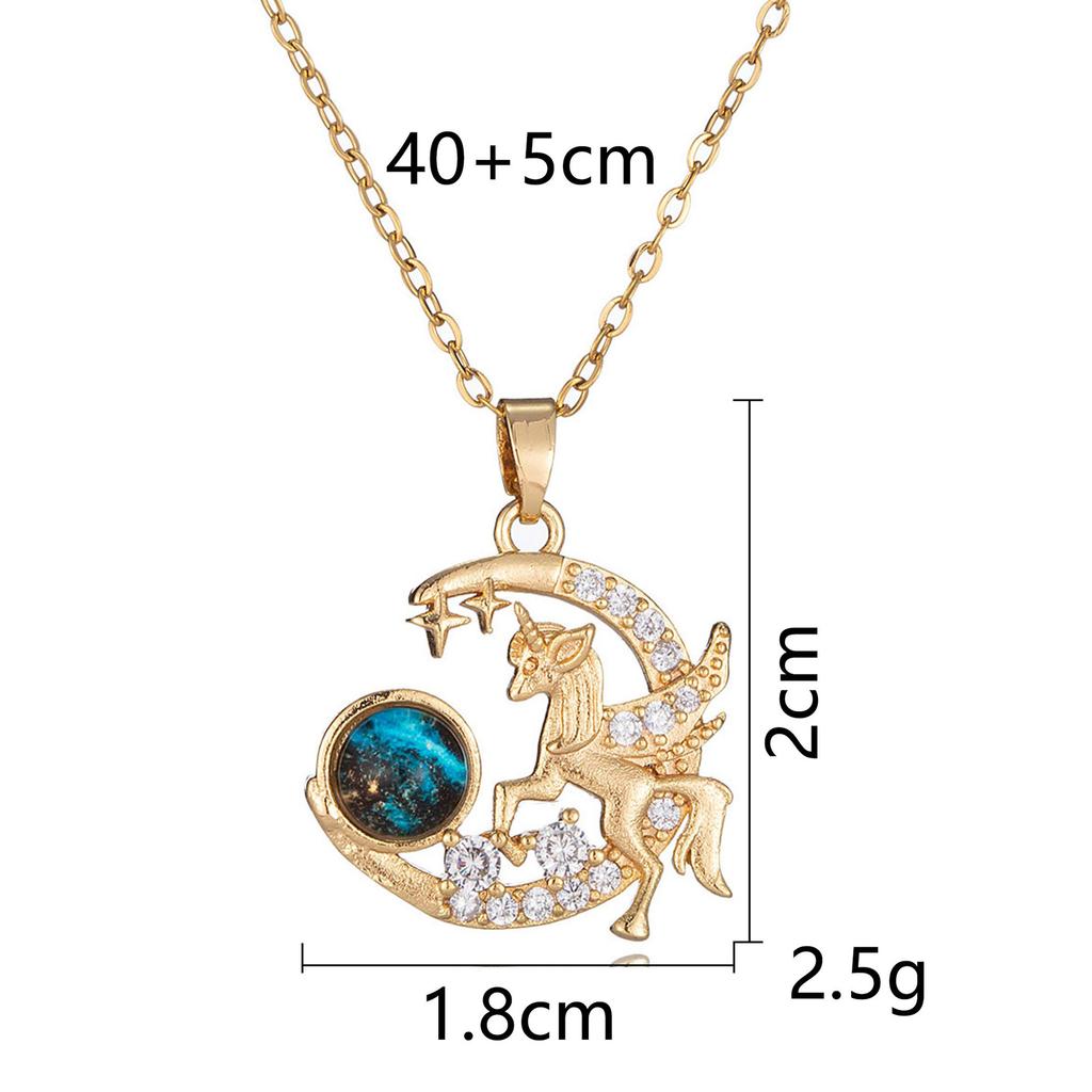 Titanium Steel Star Necklace for Women Planet Moon Astronaut Pendant Necklaces Jewelry Gifts