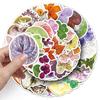 50 Sheets of Exquisite Plant Specimen Stickers: Colorful Leaves & Flowers for Journal and Tablet Decoration