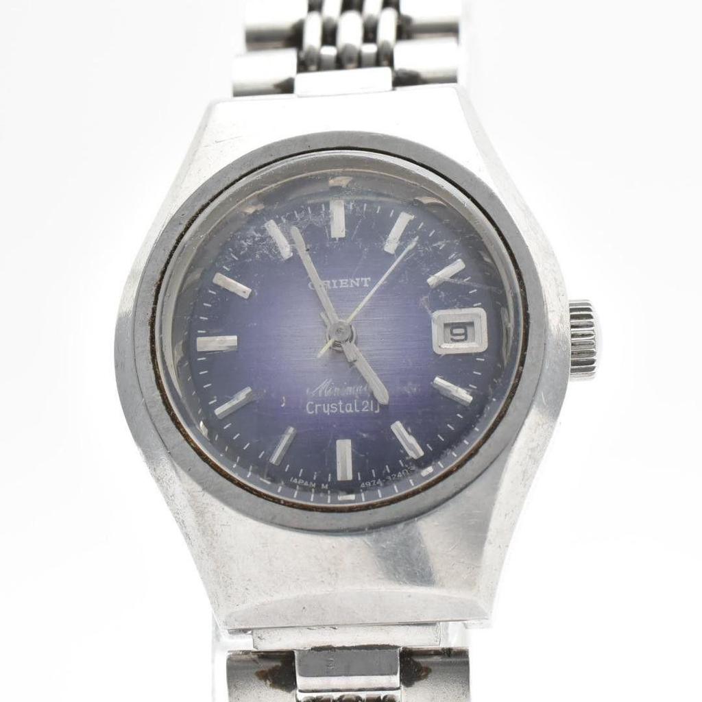 Used Working Item ORIENT Orient Ladies Watch Automatic Blue Dial