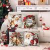 Christmas Tradition Pillow Cover Santa Bell Design For Home Party Use Print Soft Fabric For Sofa Bedroom Decor