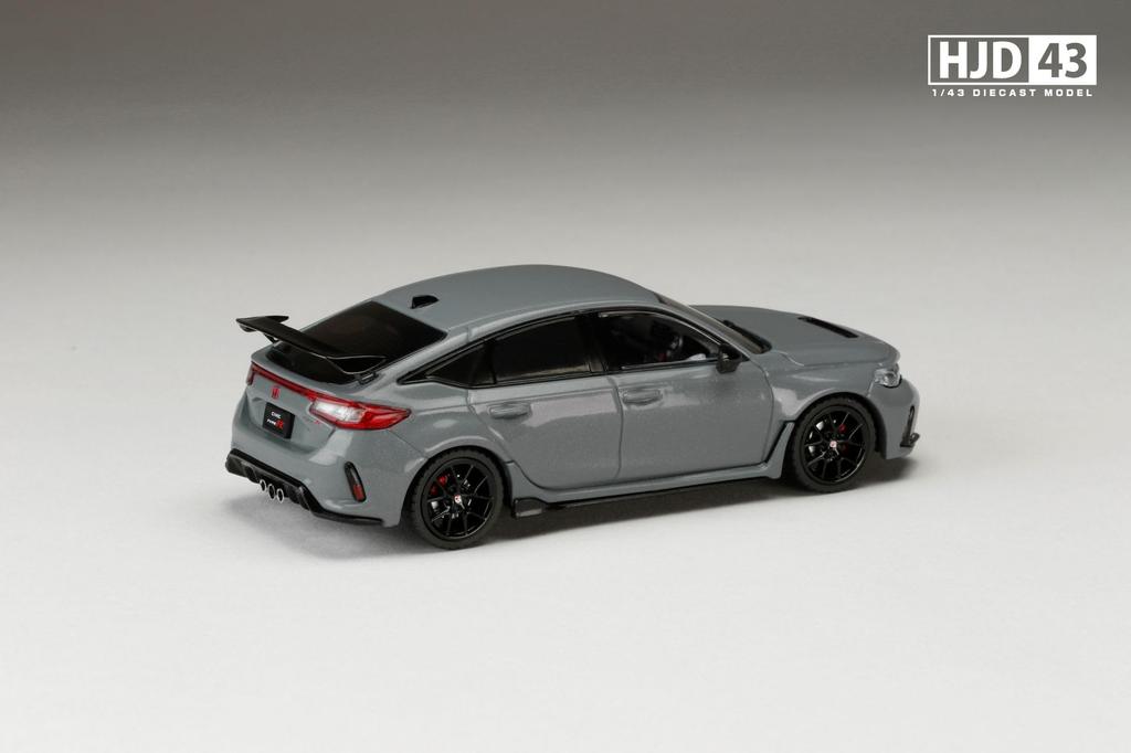 HobbyJAPAN HJD43 Skala Honda Civic TYPE R Pakiet RACING BLACK Sonic Gray Pearl Model Wykończony HJD431003GM 1/43 (FL5)